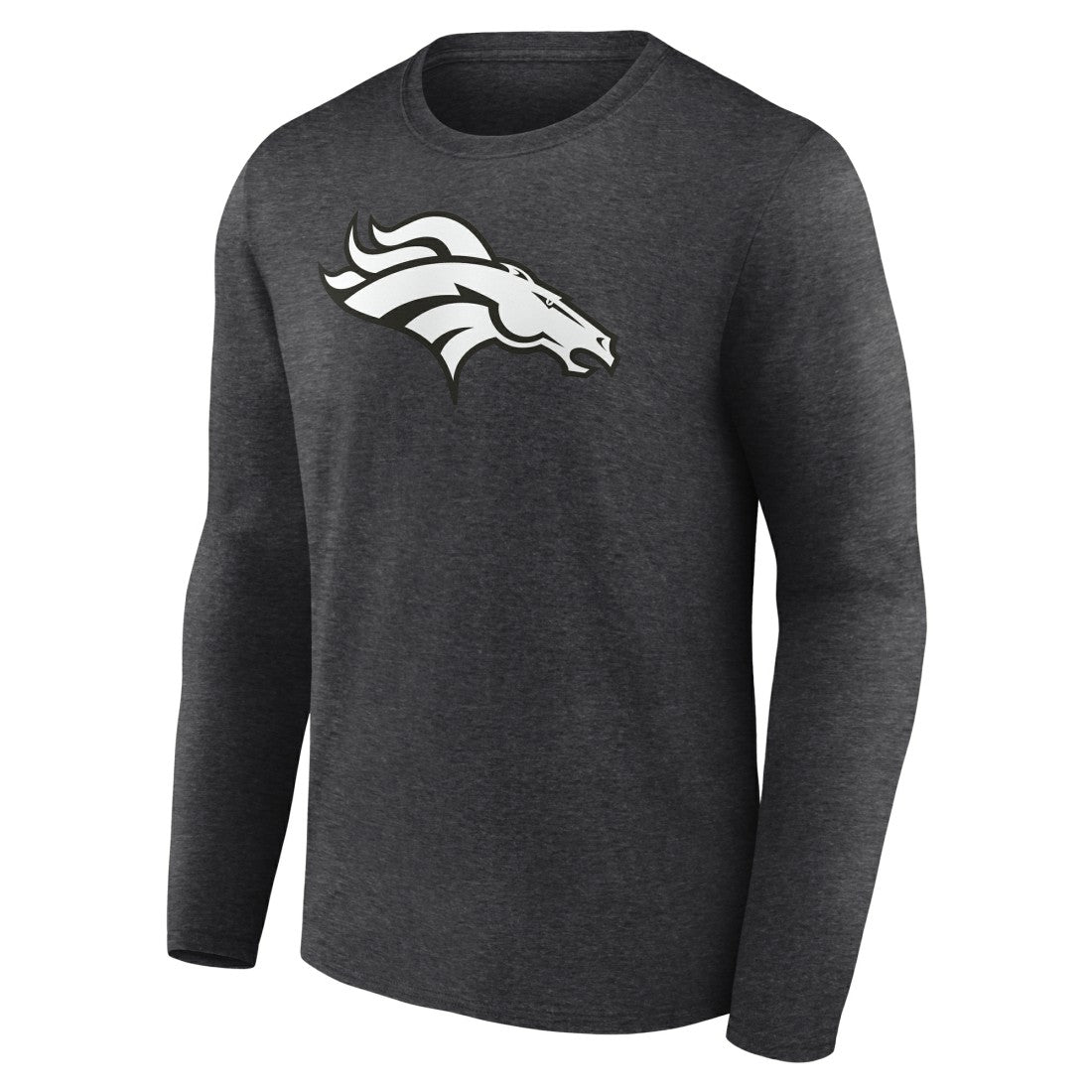 Denver Broncos Personalized Name & Number Monochrome Long Sleeve T-Shirt Charcoal