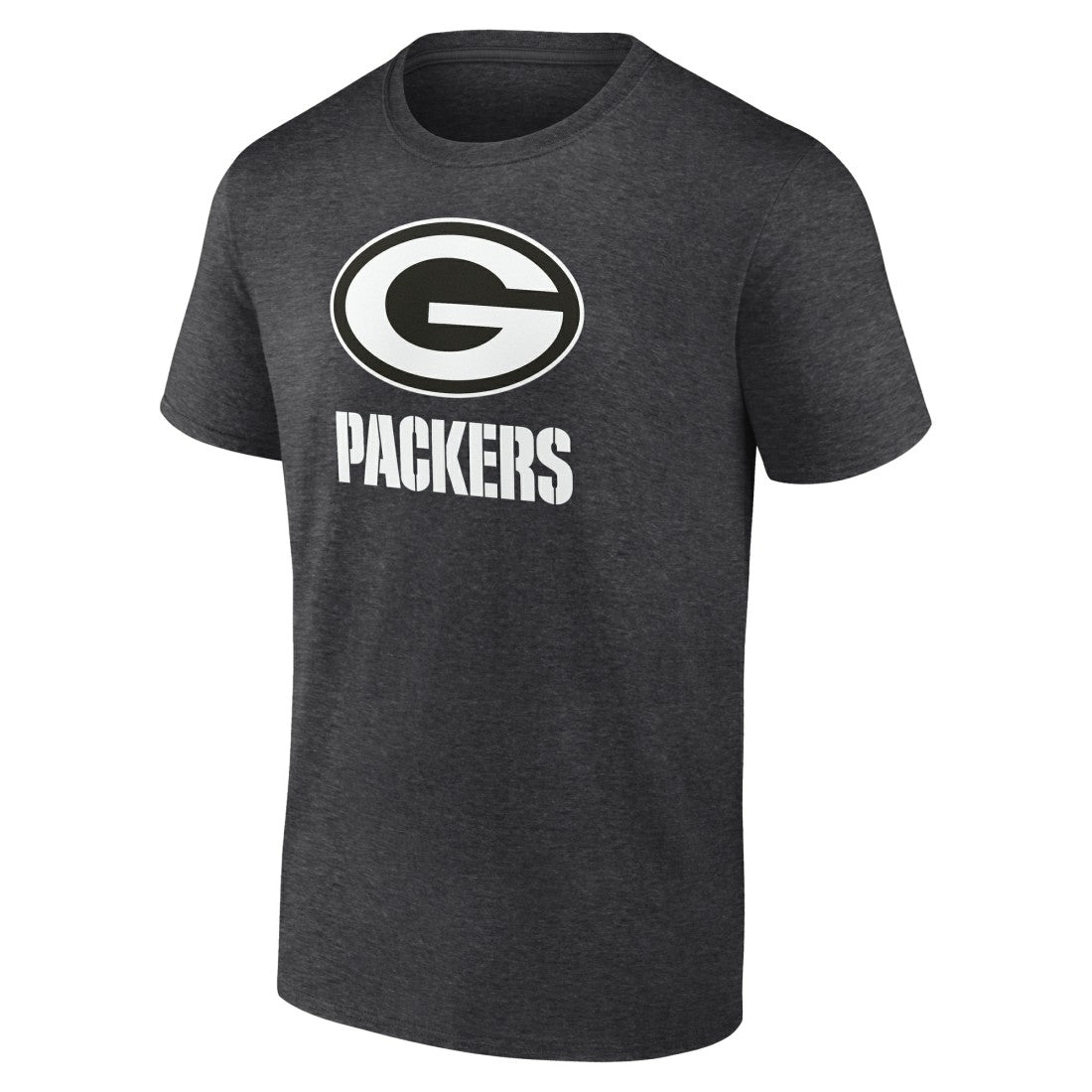 Green Bay Packers Personalized Name & Number Monochrome T-Shirt Charcoal