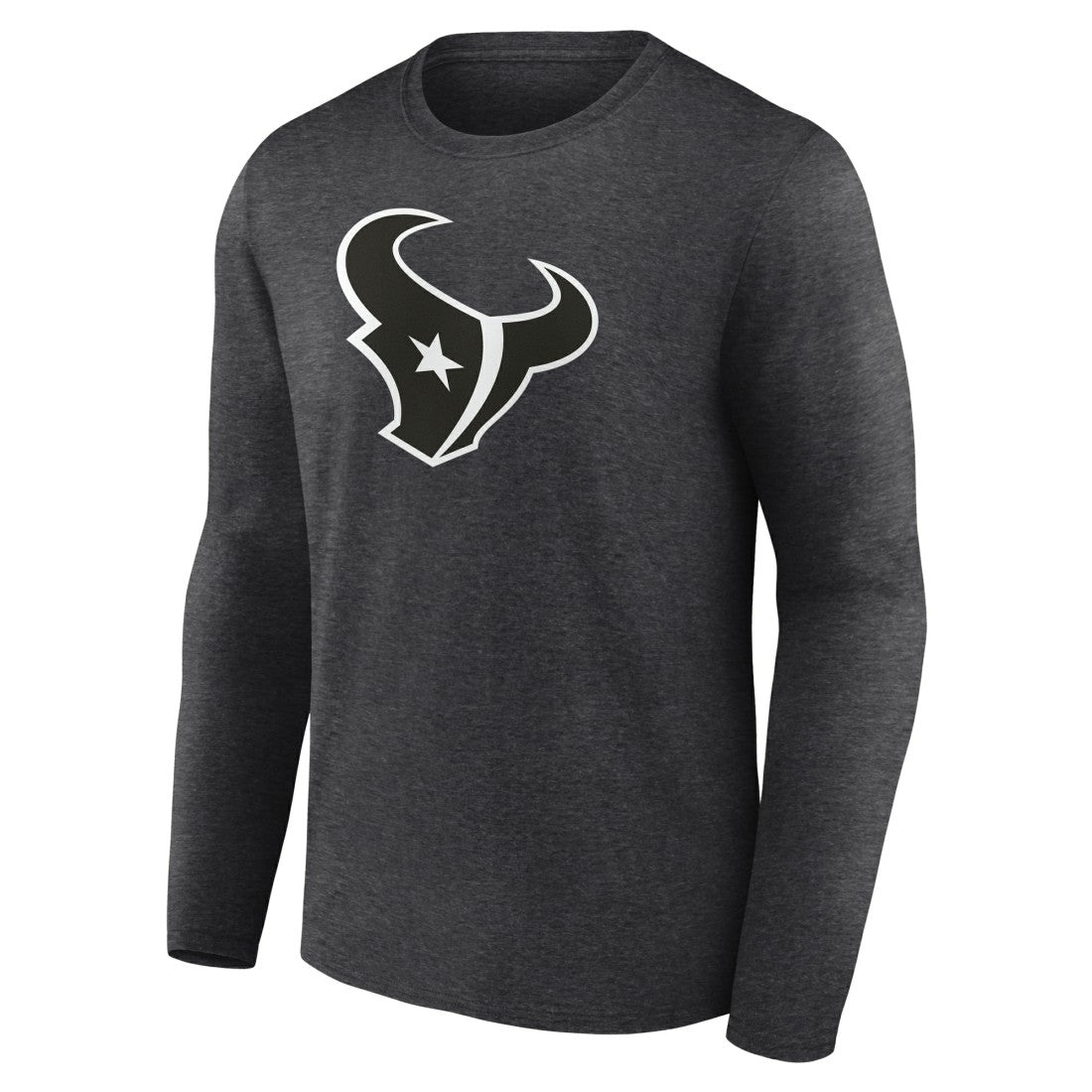 Houston Texans Personalized Name & Number Monochrome Long Sleeve T-Shirt Charcoal
