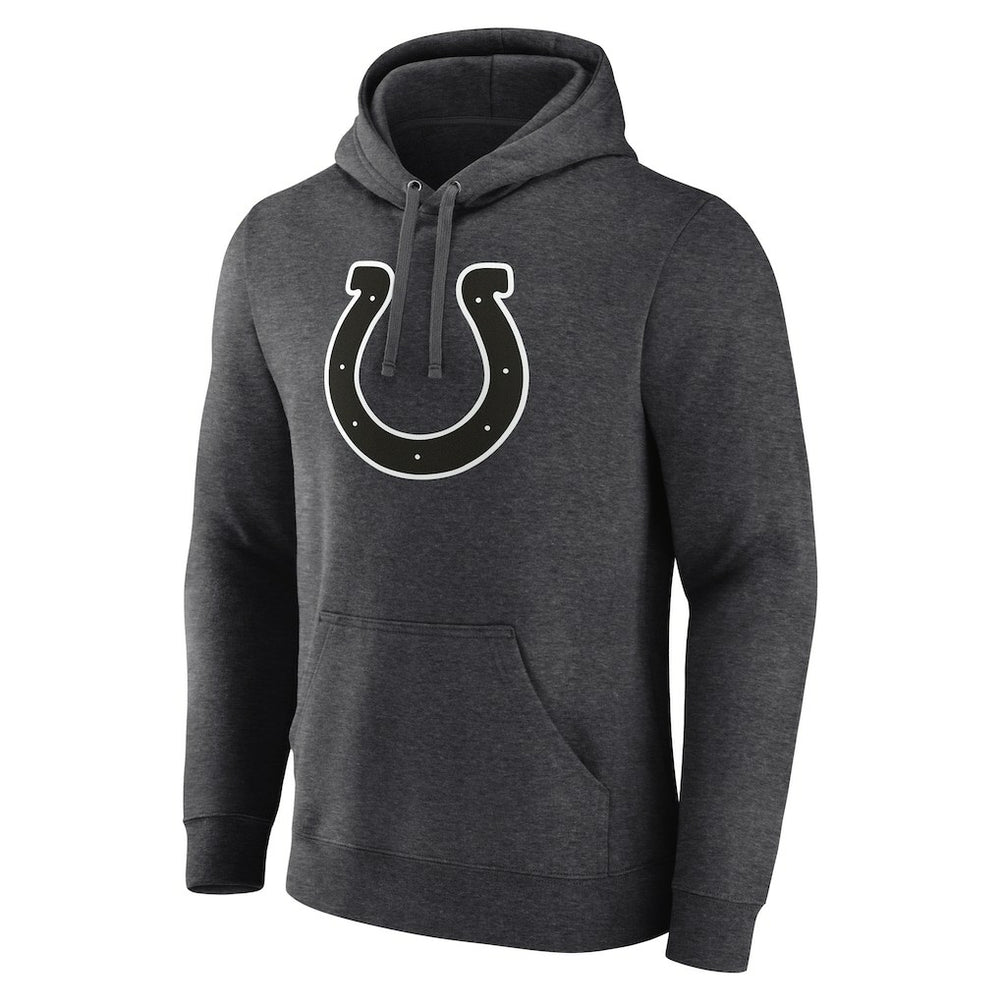Indianapolis Colts Personalized Name & Number Monochrome Pullover Hoodie Charcoal
