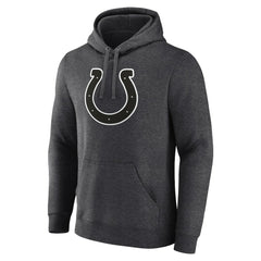 Indianapolis Colts Personalized Name & Number Monochrome Pullover Hoodie Charcoal