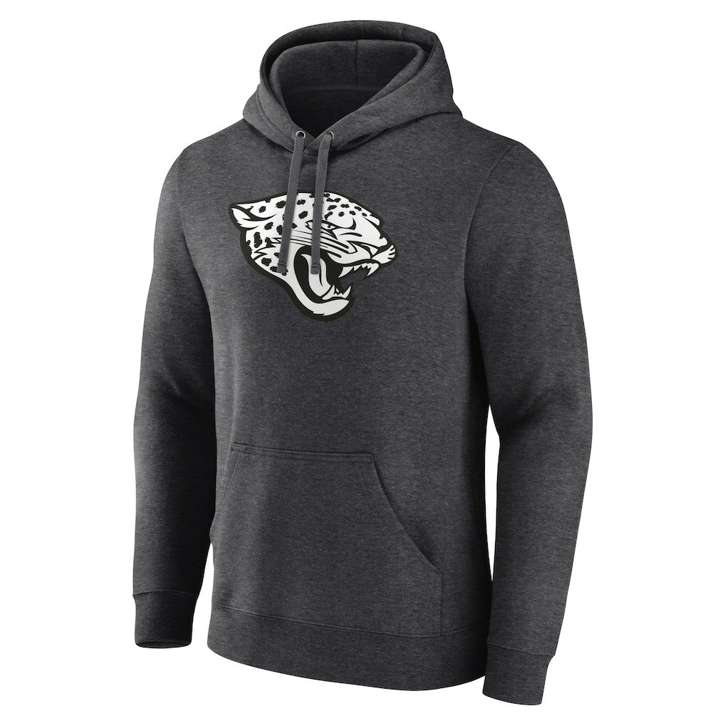 Jacksonville Jaguars Personalized Name & Number Monochrome Pullover Hoodie Charcoal