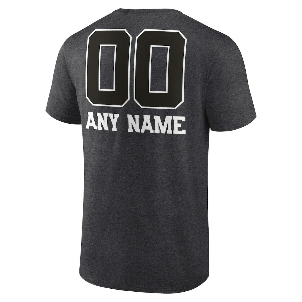 Kansas City Chiefs Personalized Name & Number Monochrome T-Shirt Charcoal