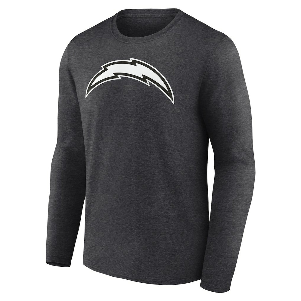 Los Angeles Chargers Personalized Name & Number Monochrome Long Sleeve T-Shirt Charcoal