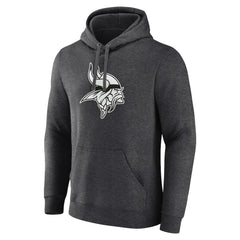 Minnesota Vikings Personalized Name & Number Monochrome Pullover Hoodie Charcoal