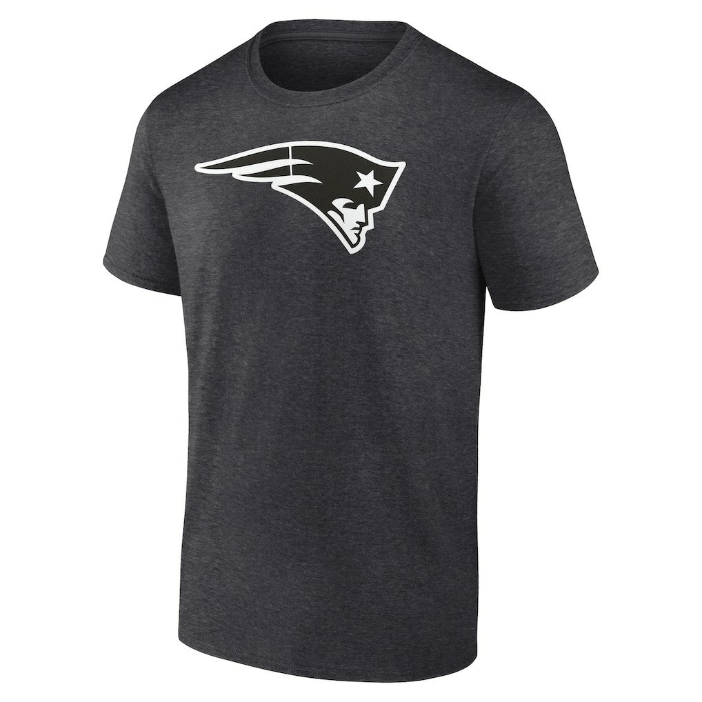New England Patriots Personalized Name & Number Monochrome T-Shirt Charcoal