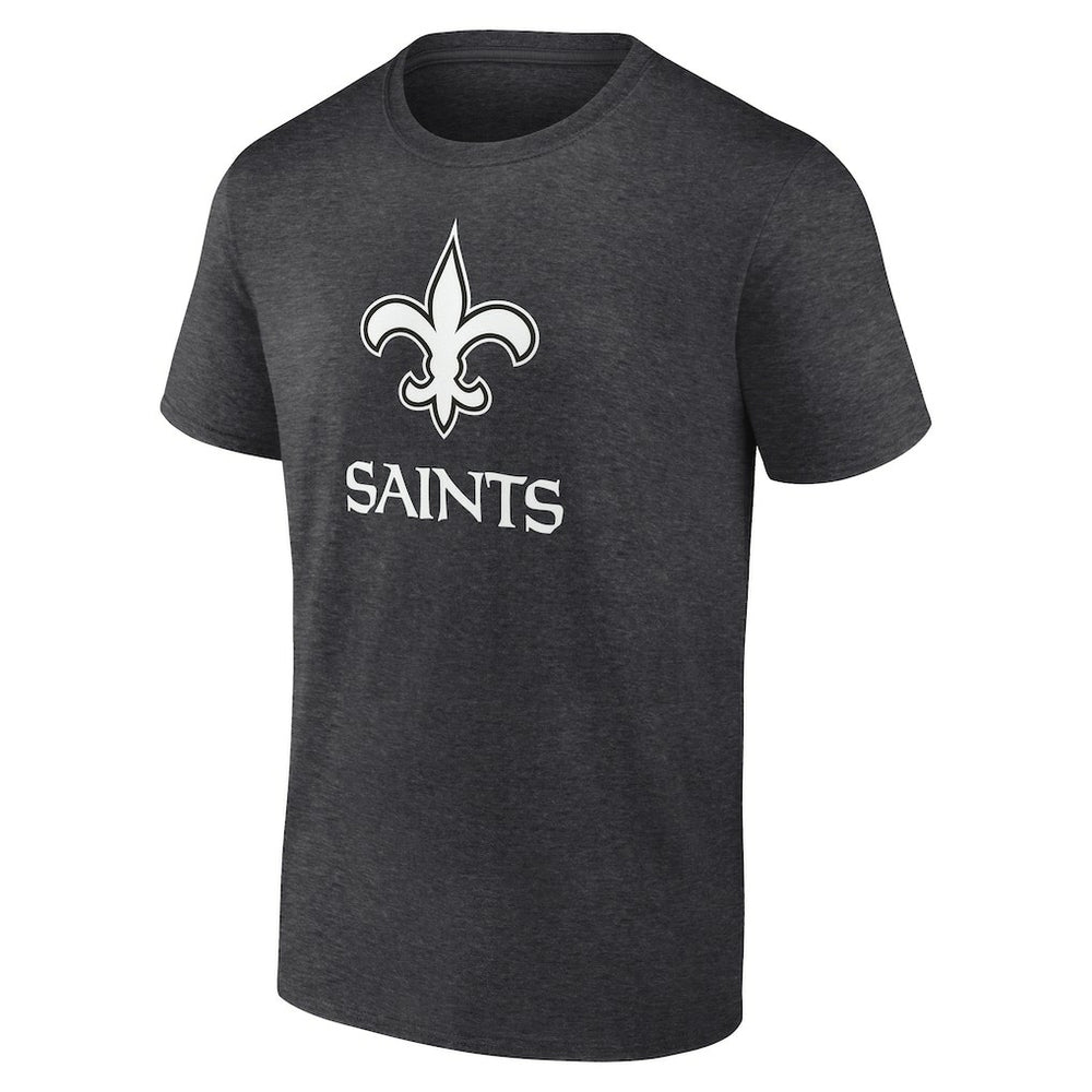 New Orleans Saints Personalized Name & Number Monochrome T-Shirt Charcoal