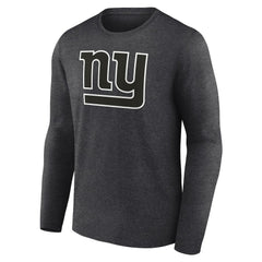 New York Giants Personalized Name & Number Monochrome Long Sleeve T-Shirt Charcoal