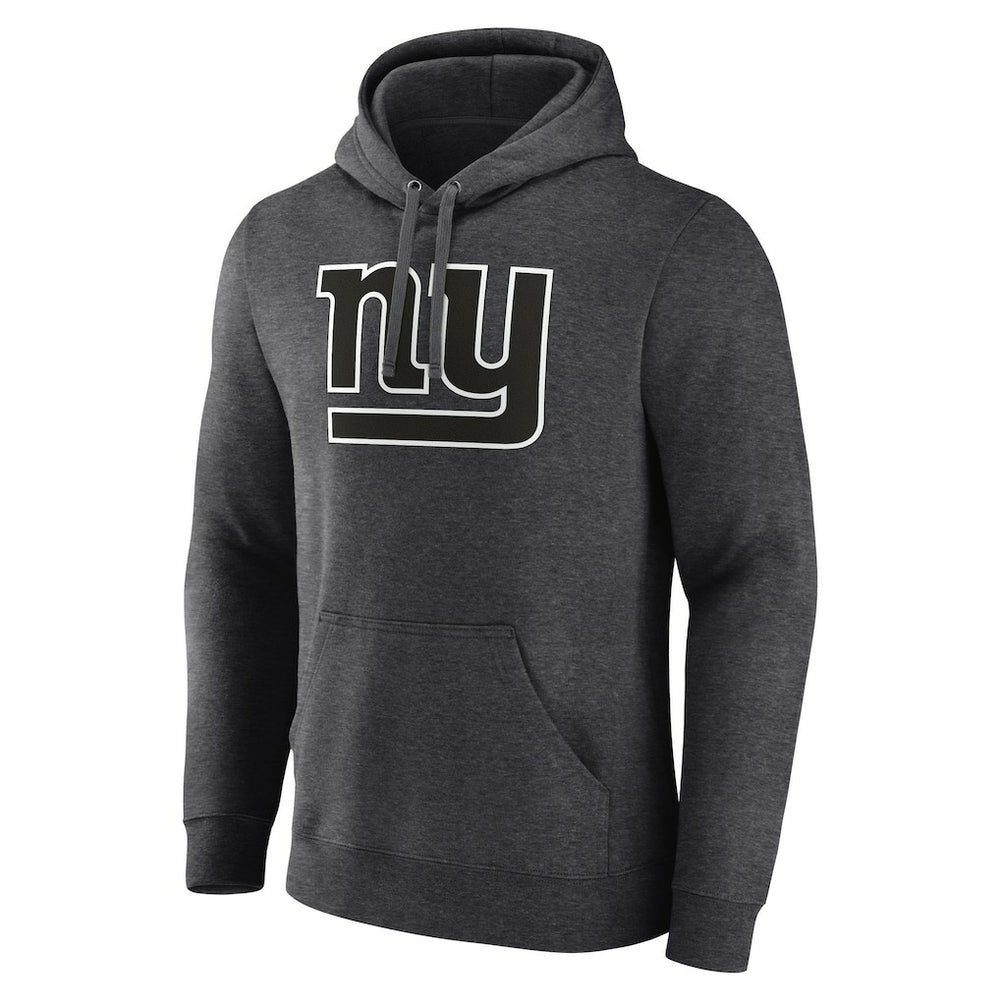 New York Giants Personalized Name & Number Monochrome Pullover Hoodie Charcoal