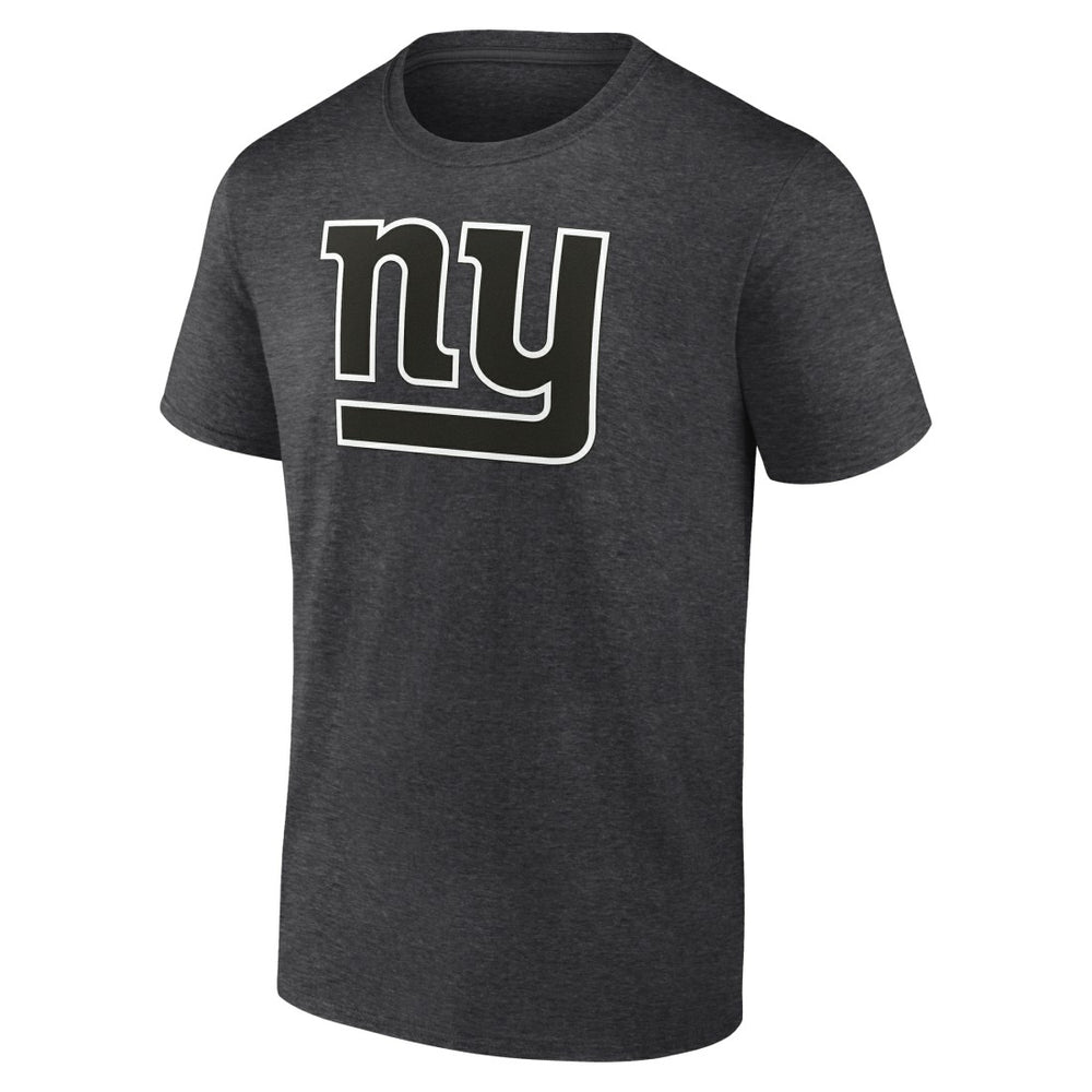 New York Giants Personalized Name & Number Monochrome T-Shirt Charcoal