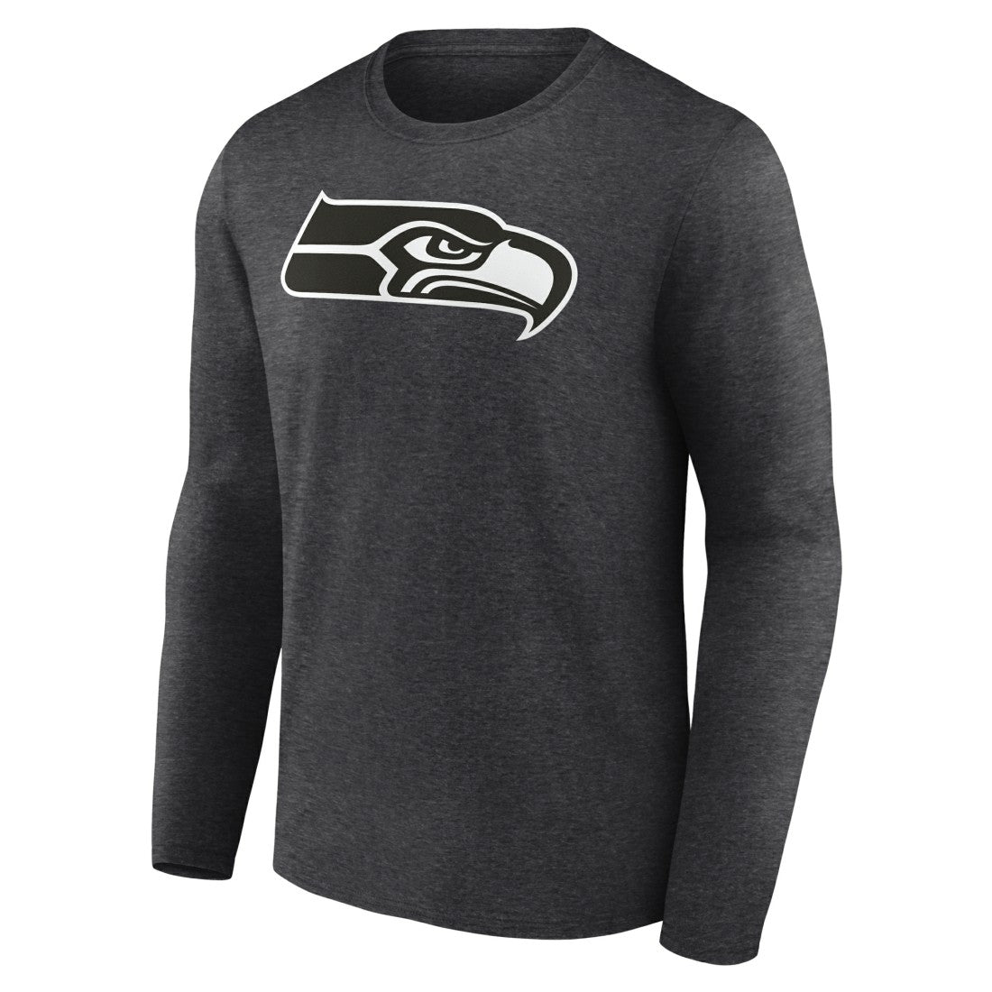 Seattle Seahawks Personalized Name & Number Monochrome Long Sleeve T-Shirt Charcoal