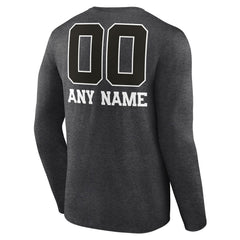 Tampa Bay Buccaneers Personalized Name & Number Monochrome Long Sleeve T-Shirt Charcoal