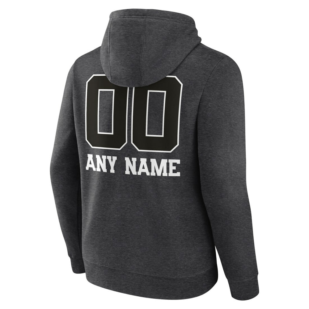 Tampa Bay Buccaneers Personalized Name & Number Monochrome Pullover Hoodie Charcoal