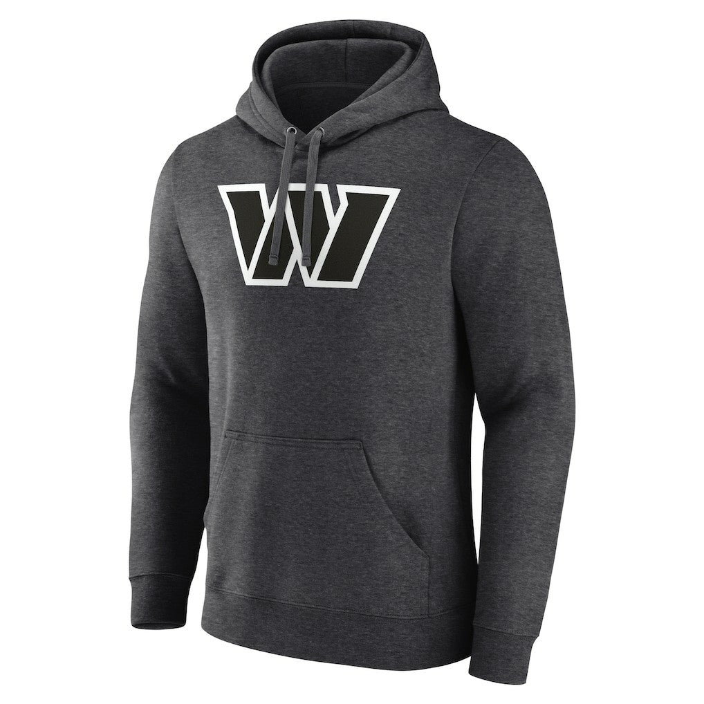 Washington Commanders Personalized Name & Number Monochrome Pullover Hoodie Charcoal