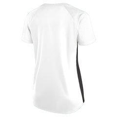 Fanatics Las Vegas Raiders Women's Plus Size Glitter Lace-Up V- Neck T-Shirt White