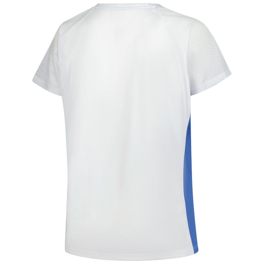 Fanatics Detroit Lions Women's Plus Size Glitter Lace-Up V- Neck T-Shirt White