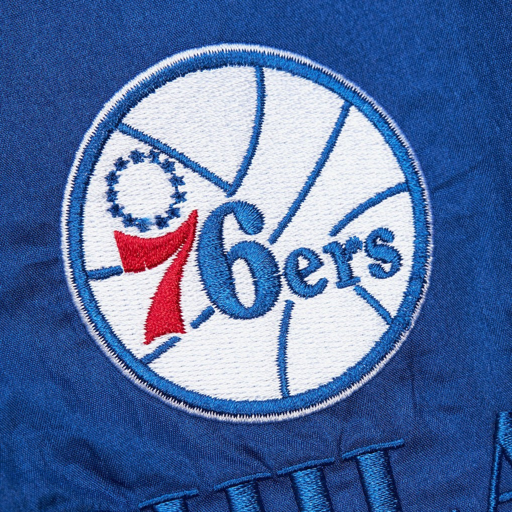 Philadelphia 76ers Unisex Hardwood Classics Team OG 3.0 Anorak Half-Zip Windbreaker Jacket Royal | Mitchell & Ness