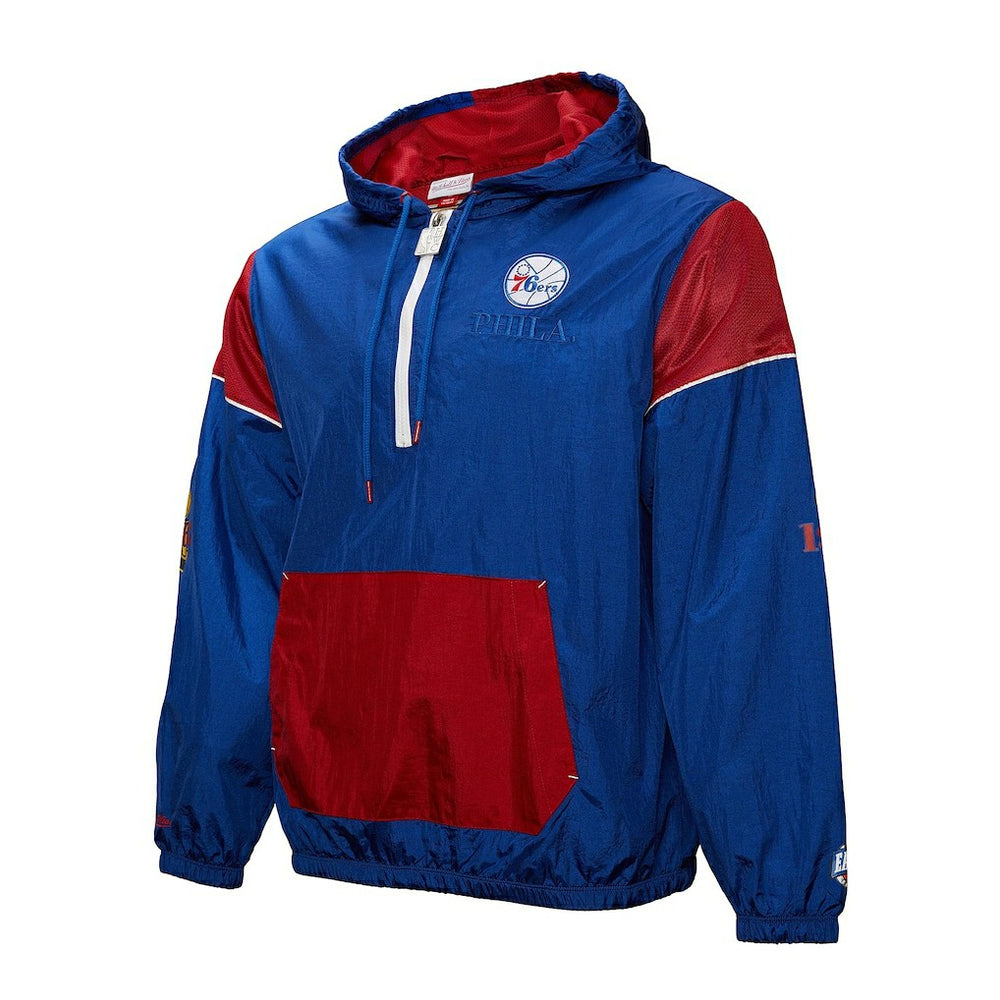 Philadelphia 76ers Unisex Hardwood Classics Team OG 3.0 Anorak Half-Zip Windbreaker Jacket Royal | Mitchell & Ness