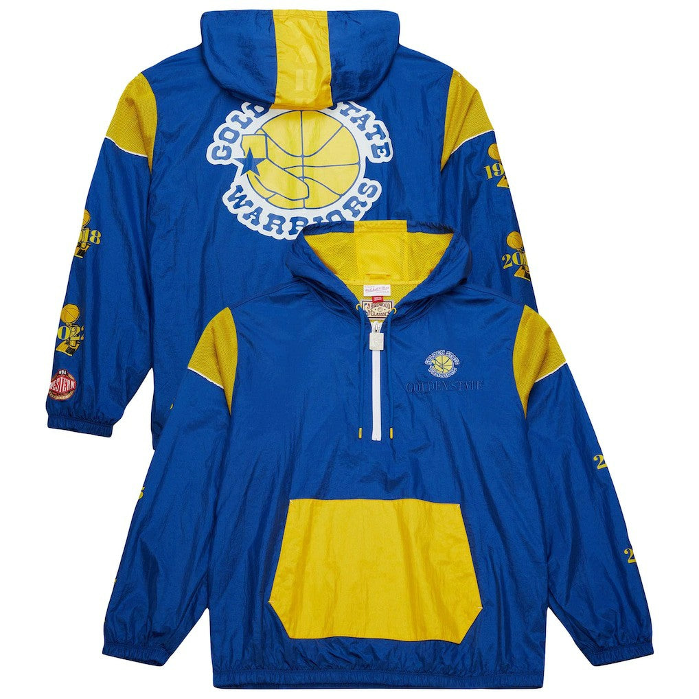 Golden State Warriors Unisex Hardwood Classics Team OG 3.0 Anorak Half-Zip Windbreaker Jacket for sale Royal | Mitchell & Ness outlet
