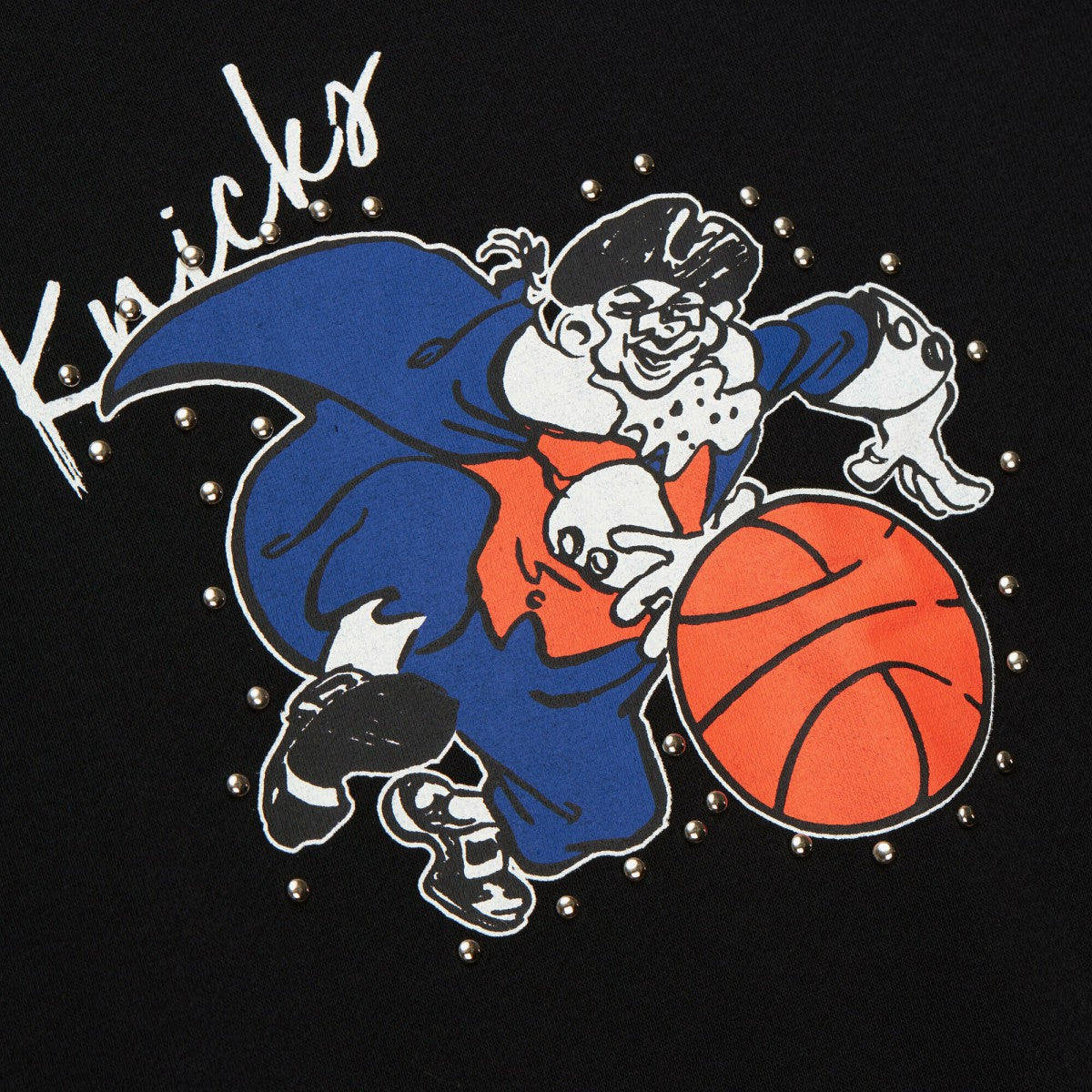 New York Knicks Women's Hardwood Classics Home Team Pullover Sweatshirt Black | Mitchell & Ness for sale