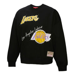 Los Angeles Lakers Women's Hardwood Classics Home Team Pullover Sweatshirt Black | Mitchell & Ness online