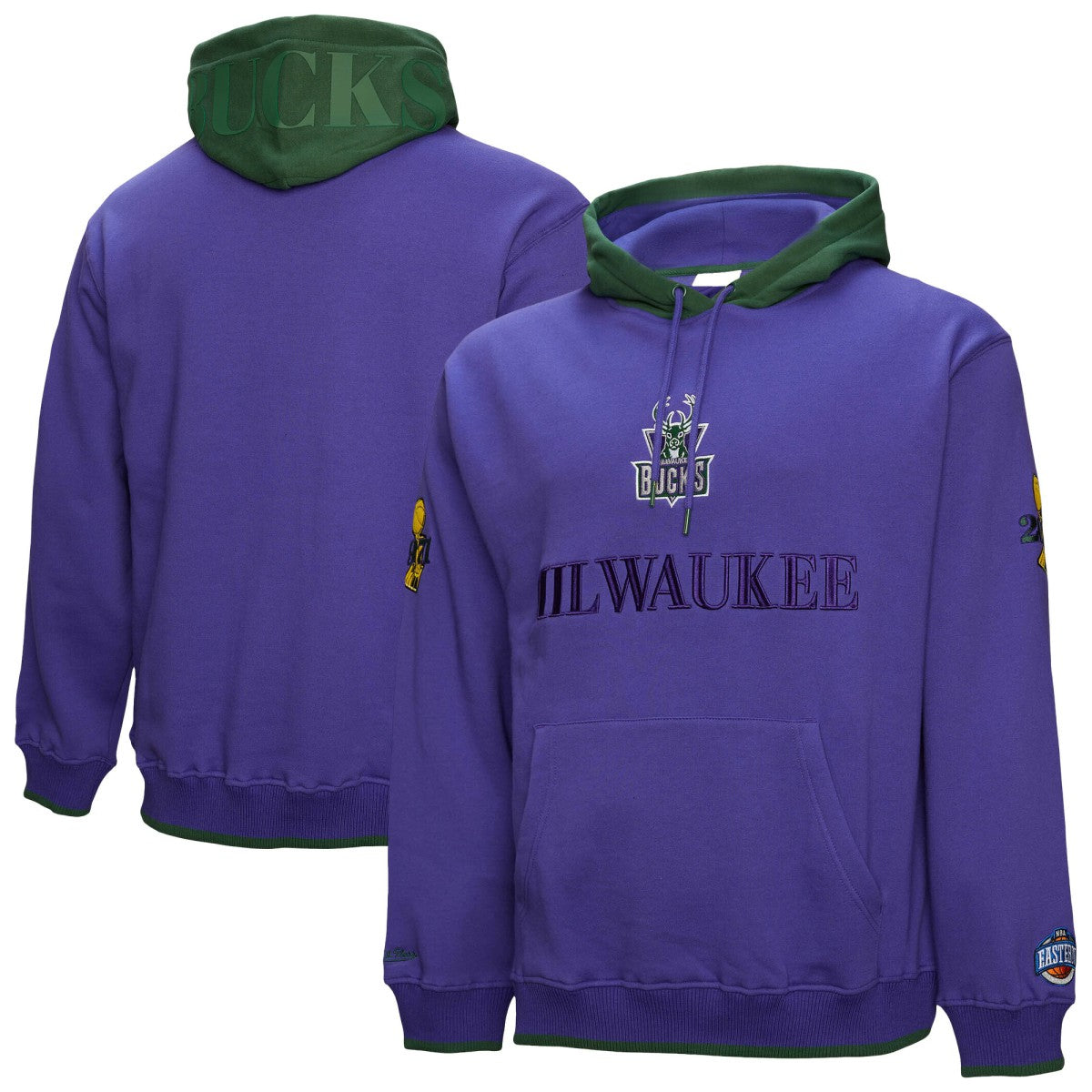 Milwaukee Bucks Hardwood Classics Team OG 3.0 Pullover Hoodie Purple | Mitchell & Ness Near Me