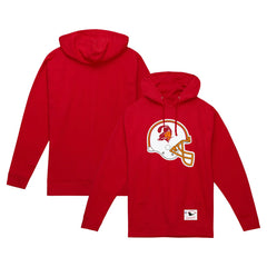 Mitchell & Ness Tampa Bay Buccaneers Helmet Logo Vintage Pullover Hoodie Red