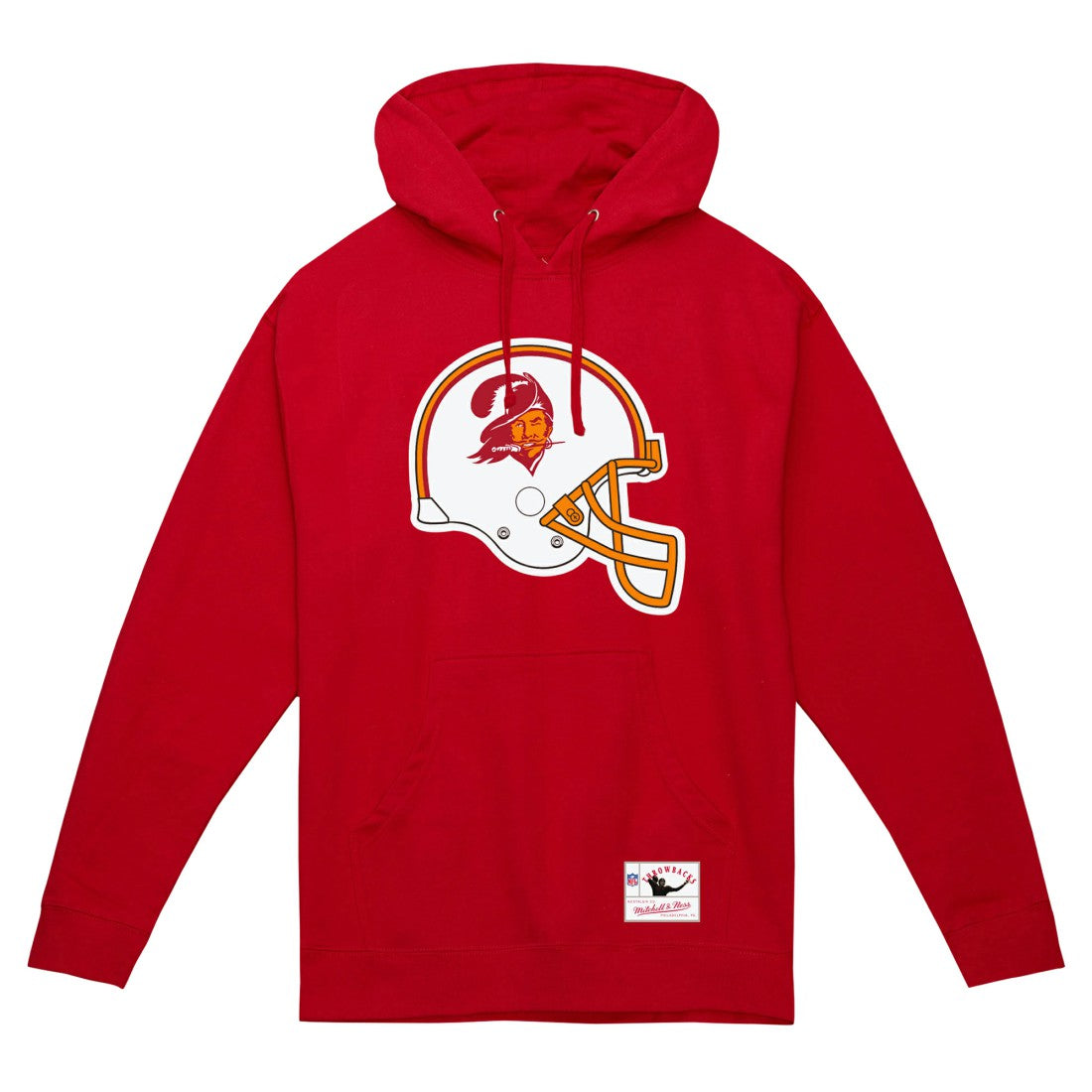 Mitchell & Ness Tampa Bay Buccaneers Helmet Logo Vintage Pullover Hoodie Red