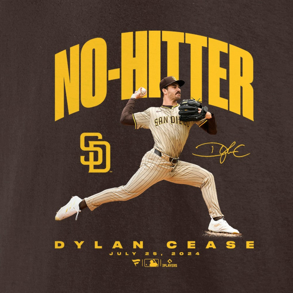 Dylan Cease San Diego Padres No-Hitter T-Shirt - Brown - MLB Online