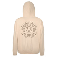 Milwaukee Brewers Levelwear Contact Oversized Pullover Hoodie - Khaki - MLB Discount
