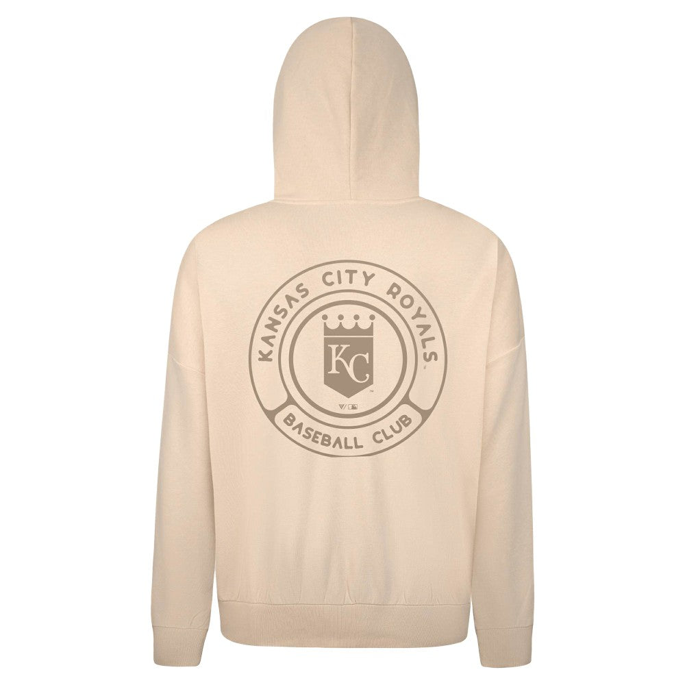 Kansas City Royals Levelwear Contact Oversized Pullover Hoodie - Khaki - MLB Discount