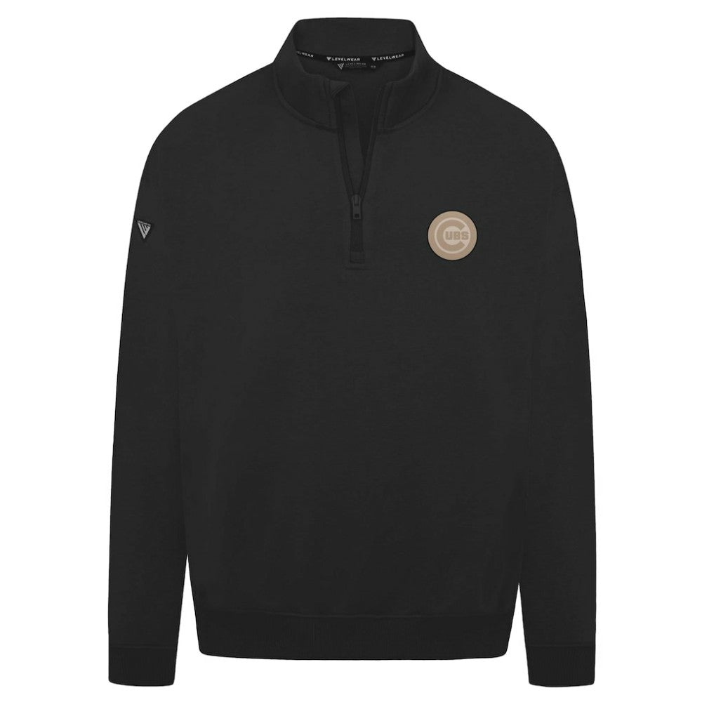 Chicago Cubs Levelwear Murray Quarter-Zip Sweatshirt - Black - MLB on Sale