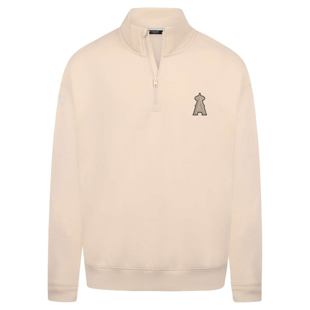 Los Angeles Angels Levelwear Murray Quarter-Zip Sweatshirt - Khaki - MLB Lifestyle