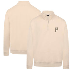 Pittsburgh Pirates Levelwear Murray Quarter-Zip Sweatshirt - Khaki - MLB Lifestyle