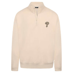Philadelphia Phillies Levelwear Murray Quarter-Zip Sweatshirt - Khaki - MLB Sale