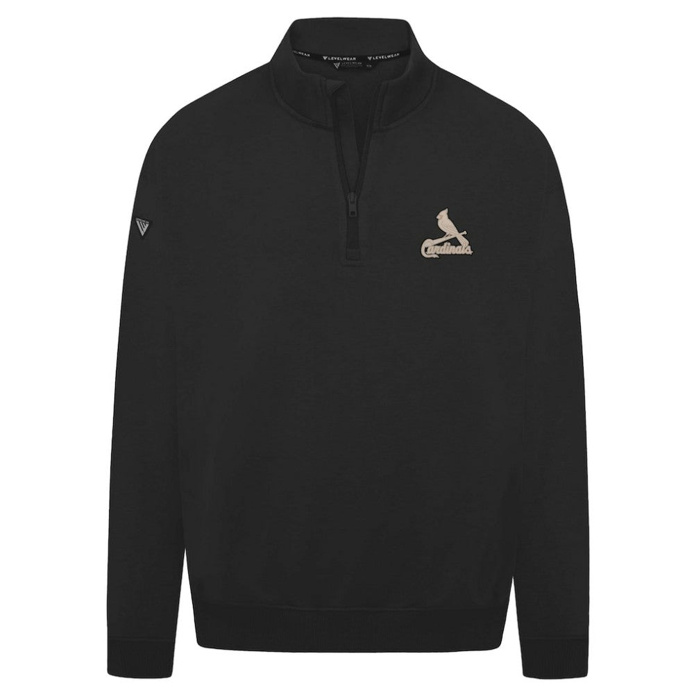 St. Louis Cardinals Levelwear Murray Quarter-Zip Sweatshirt - Black - MLB Online