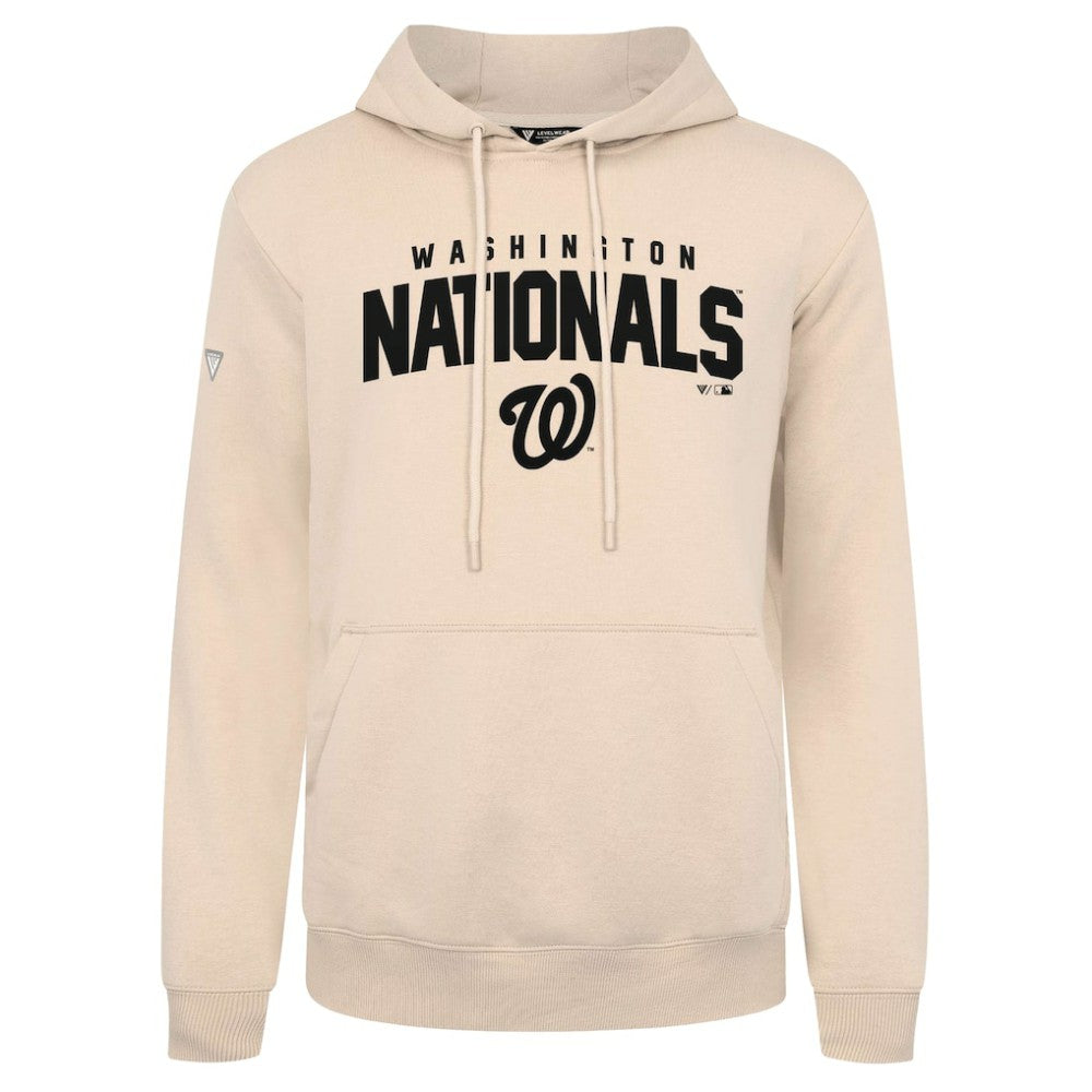Washington Nationals Levelwear Podium Team Arch Pullover Hoodie - Khaki - MLB Online