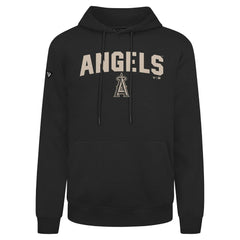 Los Angeles Angels Levelwear Podium Team Arch Pullover Hoodie - Black - MLB Lifestyle