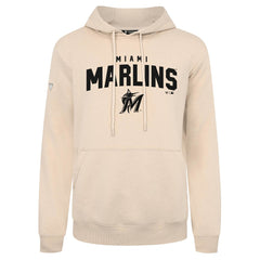 Miami Marlins Levelwear Podium Team Arch Pullover Hoodie - Khaki - MLB Online