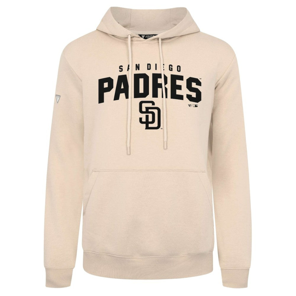 San Diego Padres Levelwear Podium Team Arch Pullover Hoodie - Khaki - MLB Sale