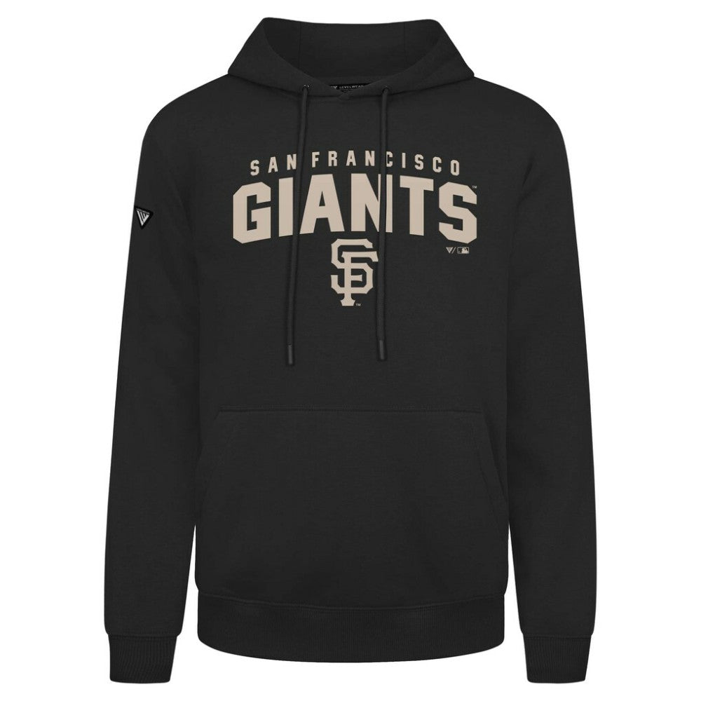 San Francisco Giants Levelwear Podium Team Arch Pullover Hoodie - Black - MLB Discount