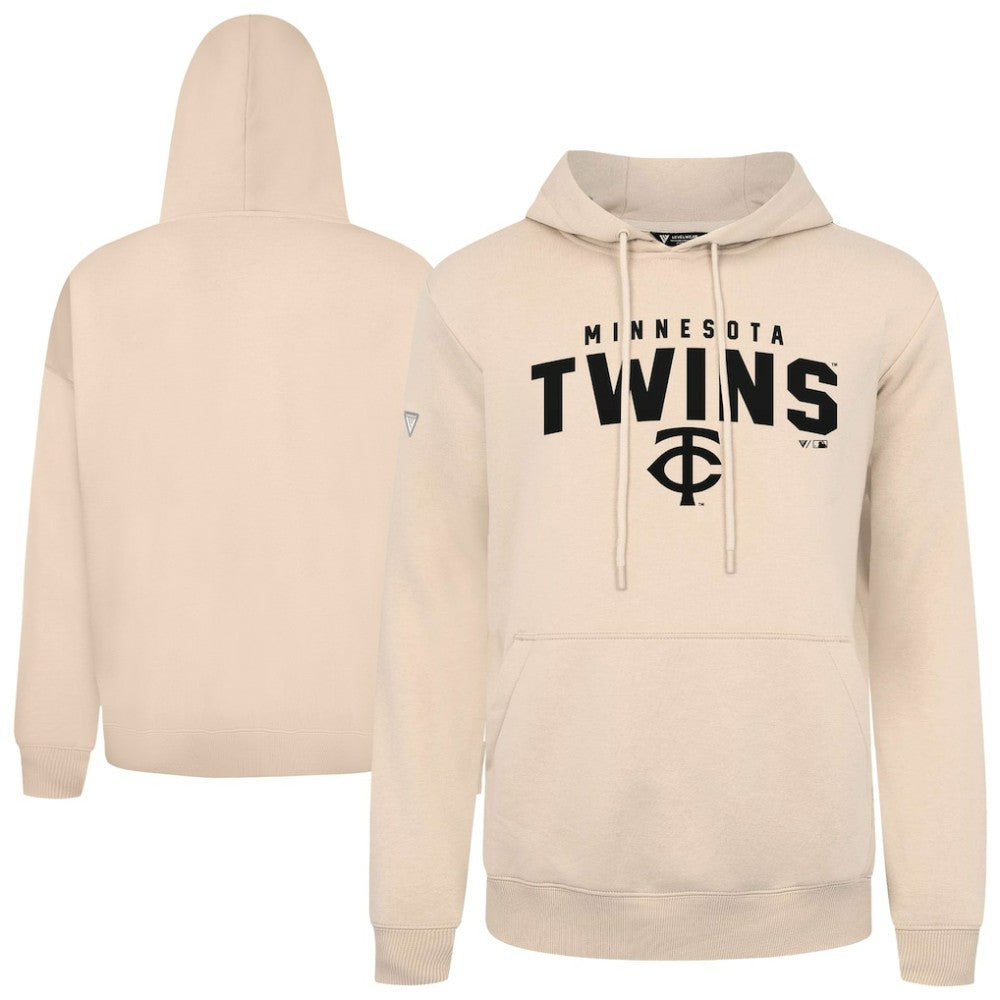 Minnesota Twins Levelwear Podium Team Arch Pullover Hoodie - Khaki - MLB Sale