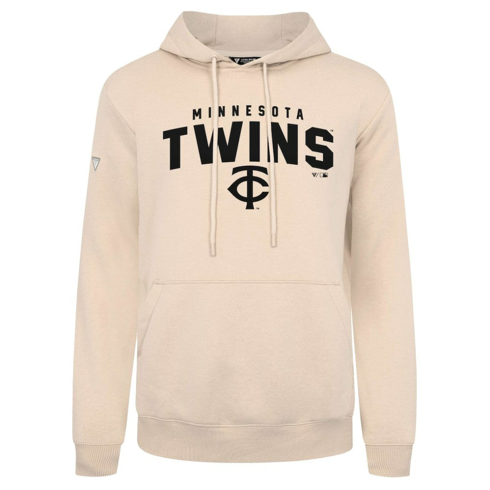 Minnesota Twins Levelwear Podium Team Arch Pullover Hoodie - Khaki - MLB Sale