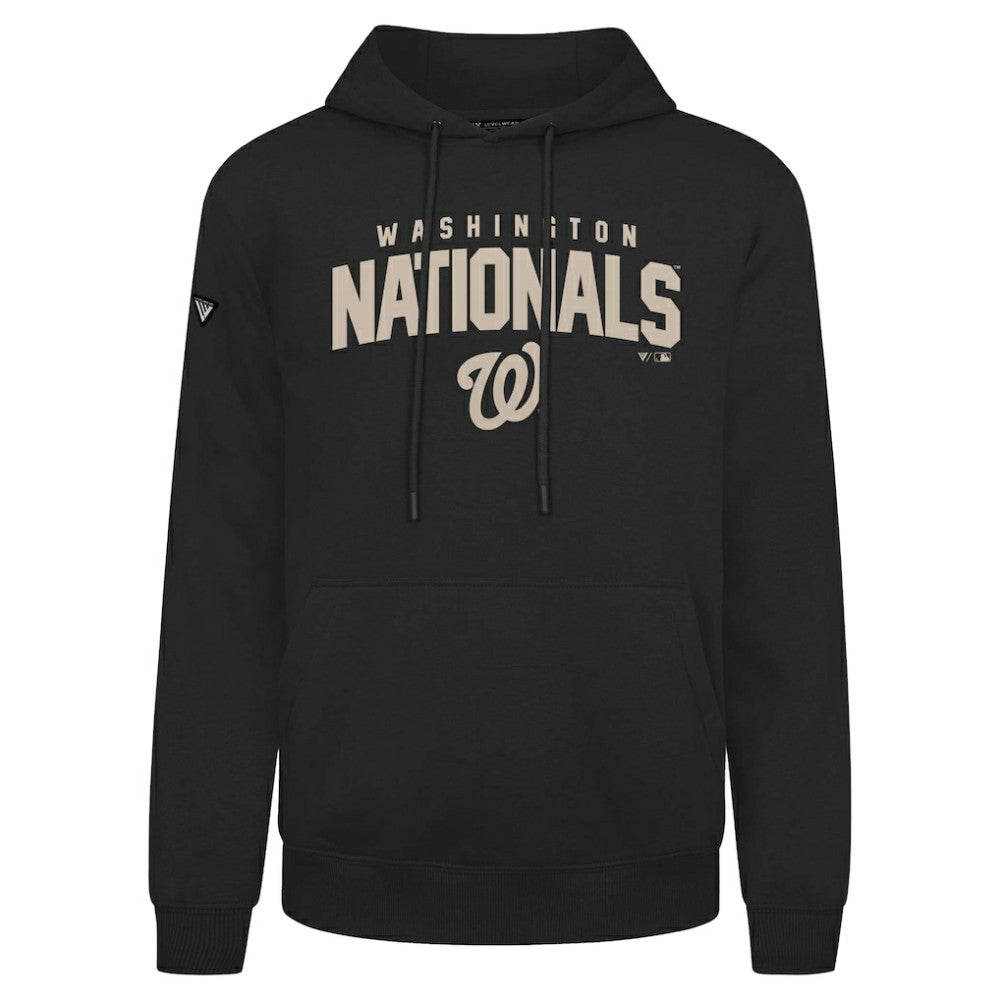 Washington Nationals Levelwear Podium Team Arch Pullover Hoodie - Black - MLB Discount