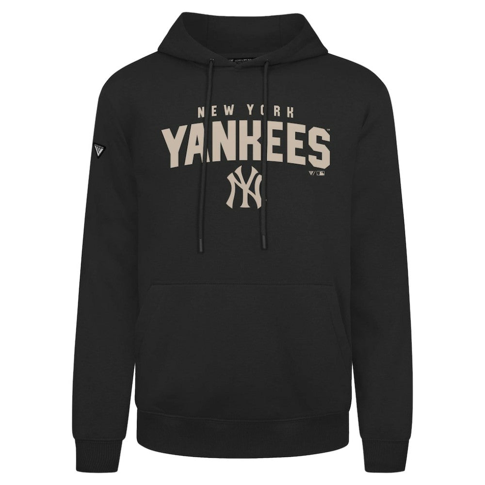 New York Yankees Levelwear Podium Team Arch Pullover Hoodie - Black - MLB Lifestyle