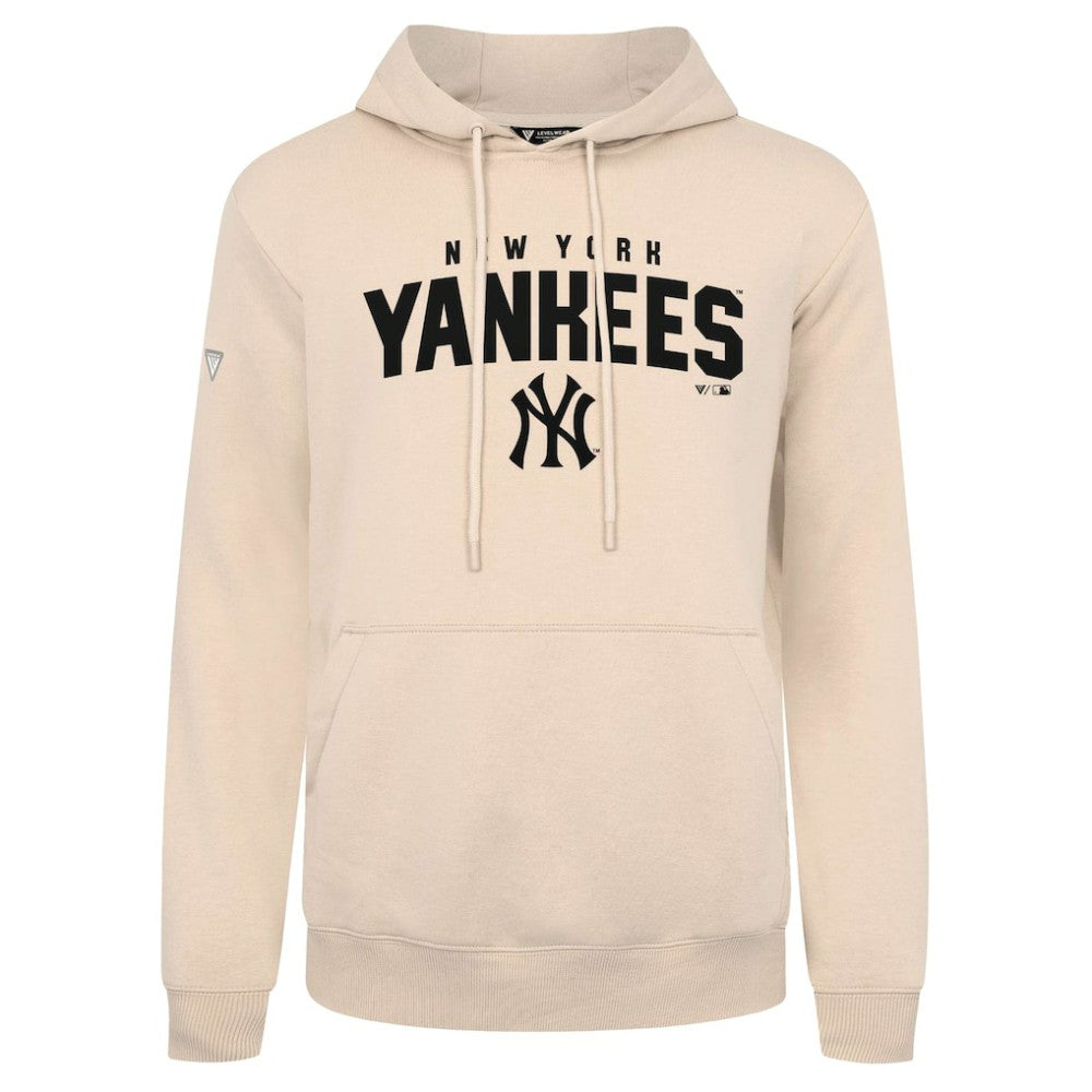 New York Yankees Levelwear Podium Team Arch Pullover Hoodie - Khaki - MLB Sale