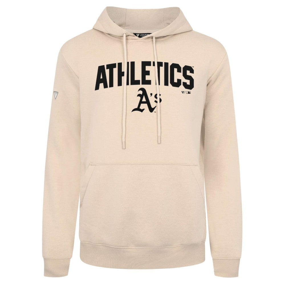 Athletics Levelwear Podium Team Arch Pullover Hoodie - Khaki - MLB on Sale