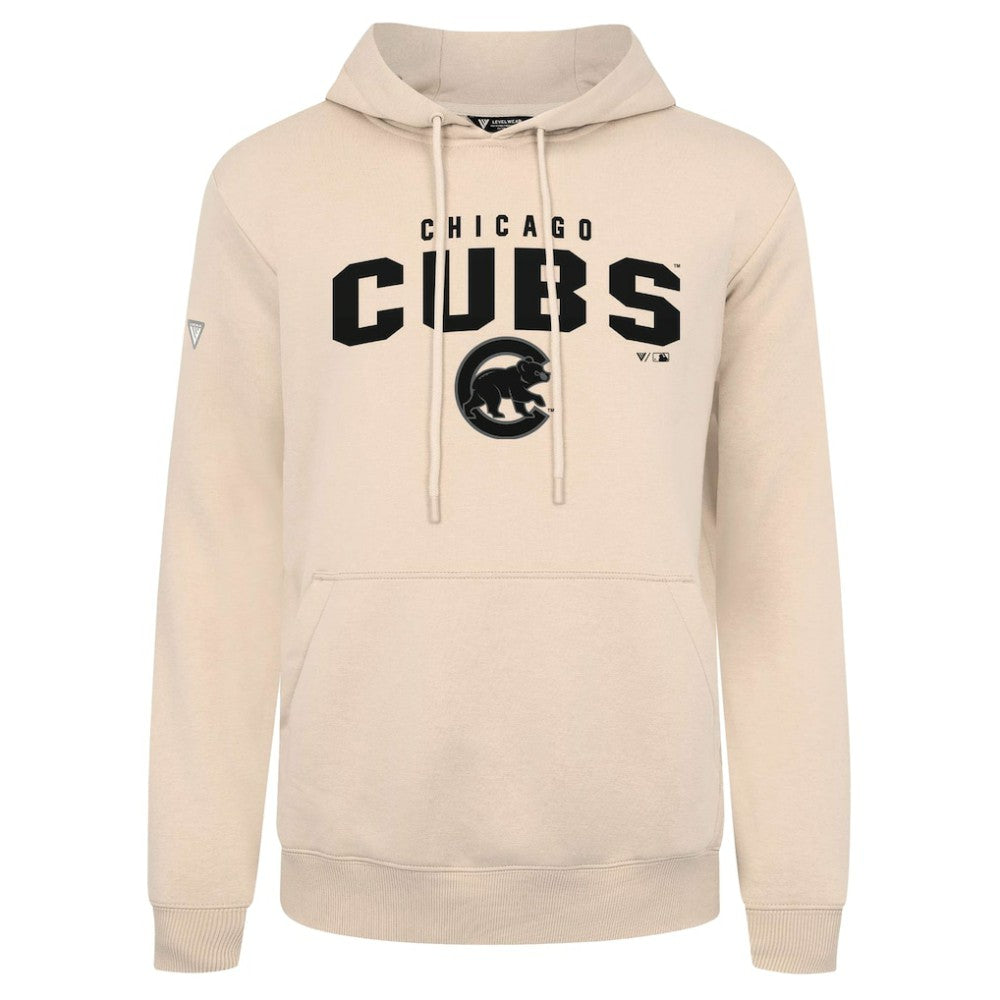 Chicago Cubs Levelwear Podium Team Arch Pullover Hoodie - Khaki - MLB on Sale