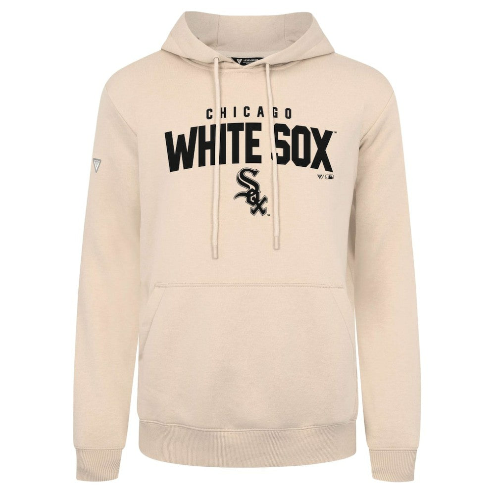 Chicago White Sox Levelwear Podium Team Arch Pullover Hoodie - Khaki - MLB Discount