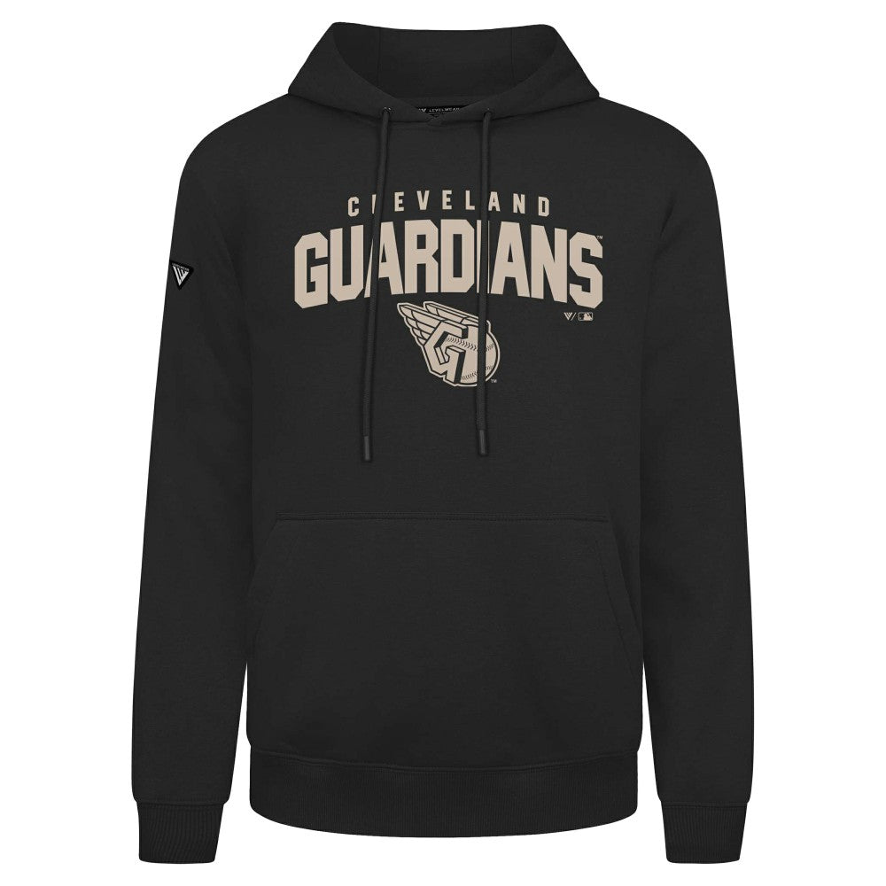 Cleveland Guardians Levelwear Podium Team Arch Pullover Hoodie - Black - MLB Sale